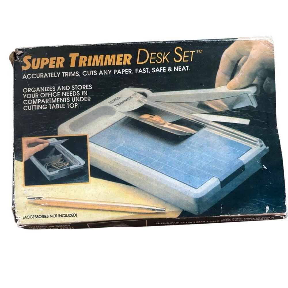 Super Trimmer Desk Set Small Paper Cutter Organizer Taiwan